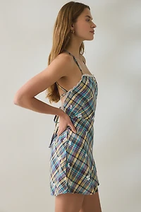 Steve Madden Riyan Lace-Up Open Back Mini Dress