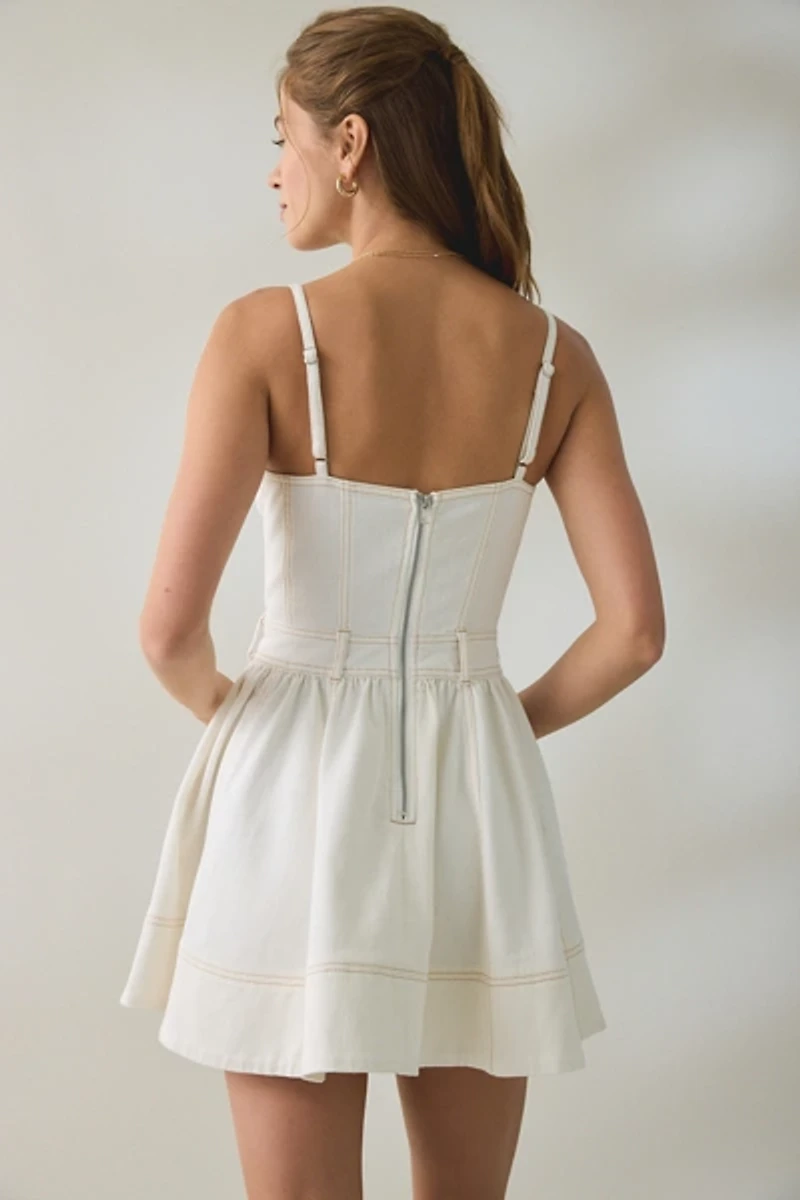 Steve Madden Aretha Fit-And-Flare Denim Mini Dress