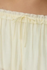 Steve Madden Easten Sheer Lace Trim Bloomer Pants
