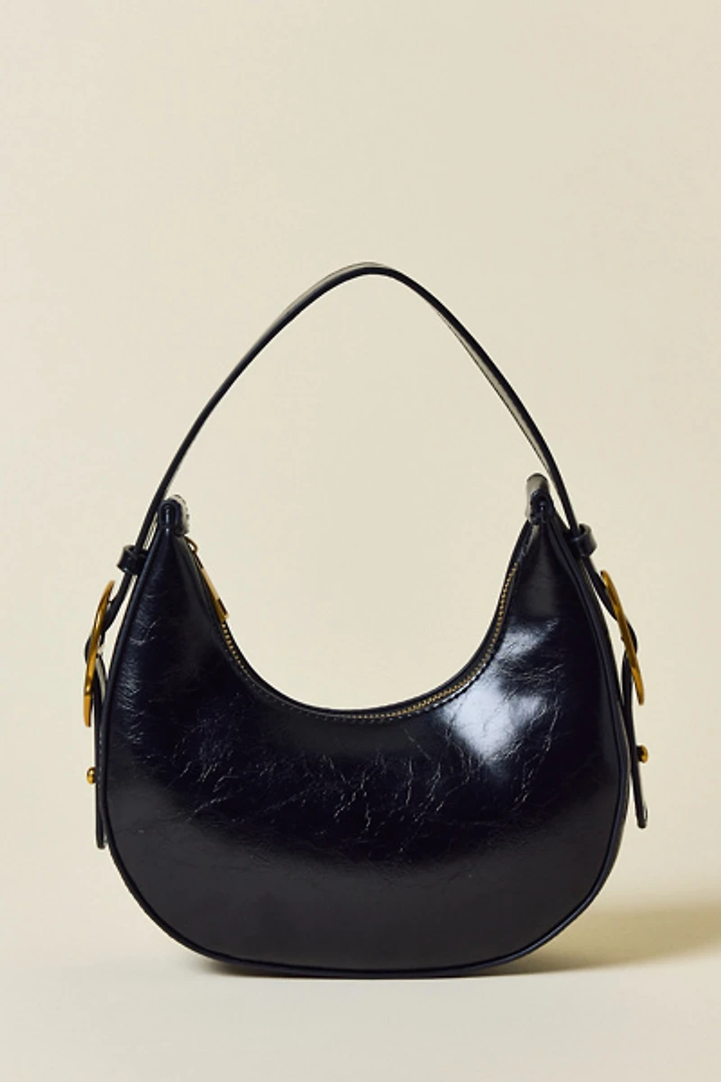 UO Ella Buckled Crescent Shoulder Bag