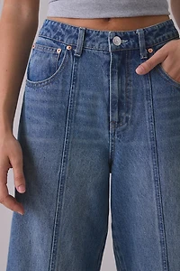 Steve Madden Austin Seamed High-Rise Barrel Leg Jeans