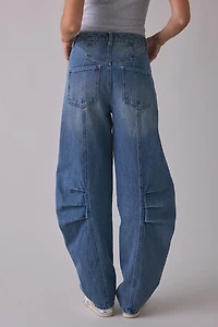 Steve Madden Austin Seamed High-Rise Barrel Leg Jeans