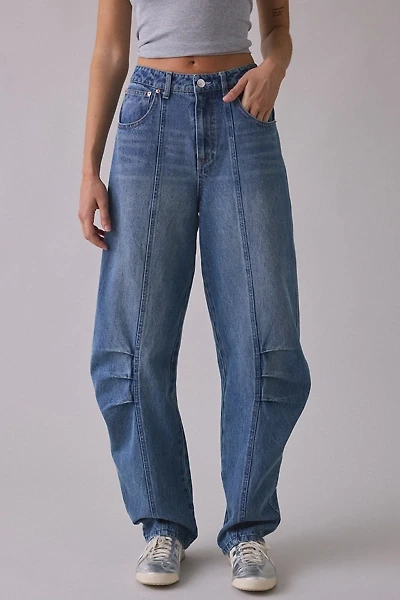 Steve Madden Austin Seamed High-Rise Barrel Leg Jeans