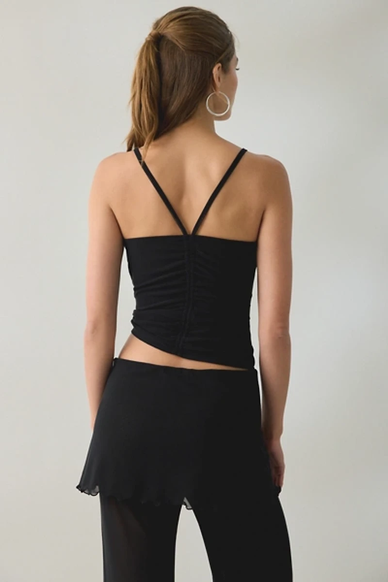 Steve Madden Jude Asymmetric Ruched Jersey Knit Cami