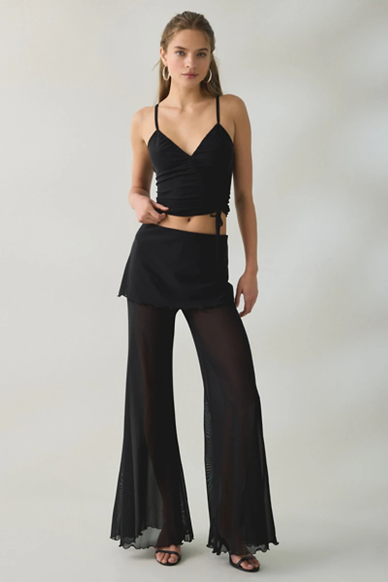 Steve Madden Jude Asymmetric Ruched Jersey Knit Cami