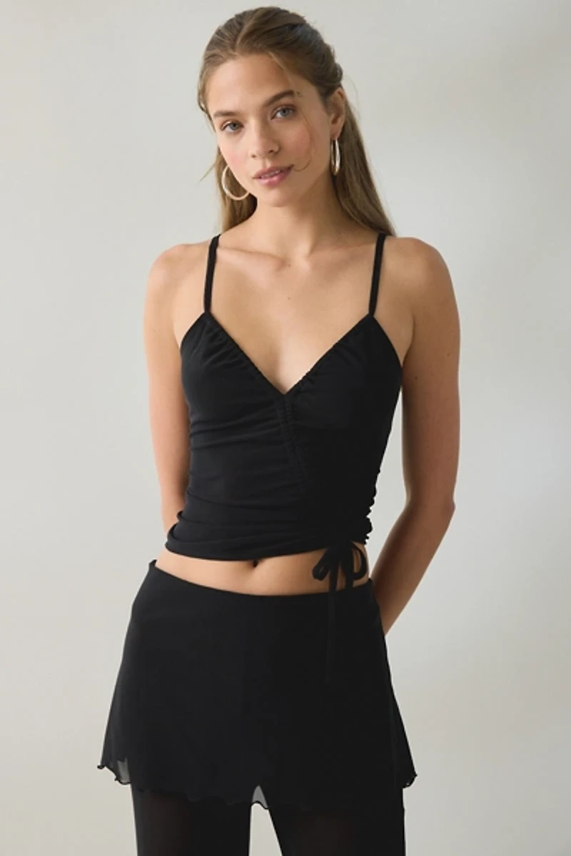 Steve Madden Jude Asymmetric Ruched Jersey Knit Cami