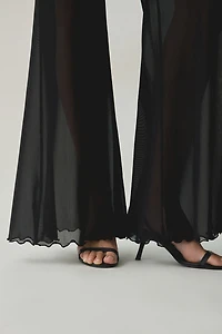 Steve Madden Veada Mesh Flare Skirt Pants