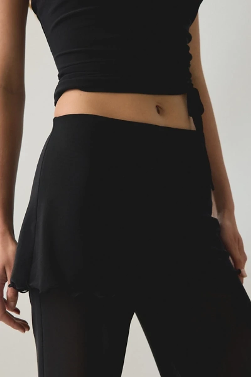 Steve Madden Veada Mesh Flare Skirt Pants