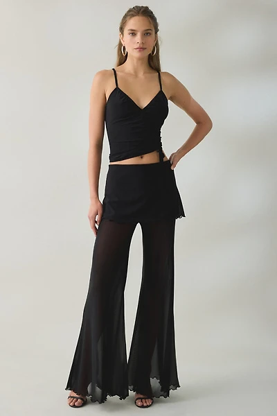 Steve Madden Veada Mesh Flare Skirt Pants