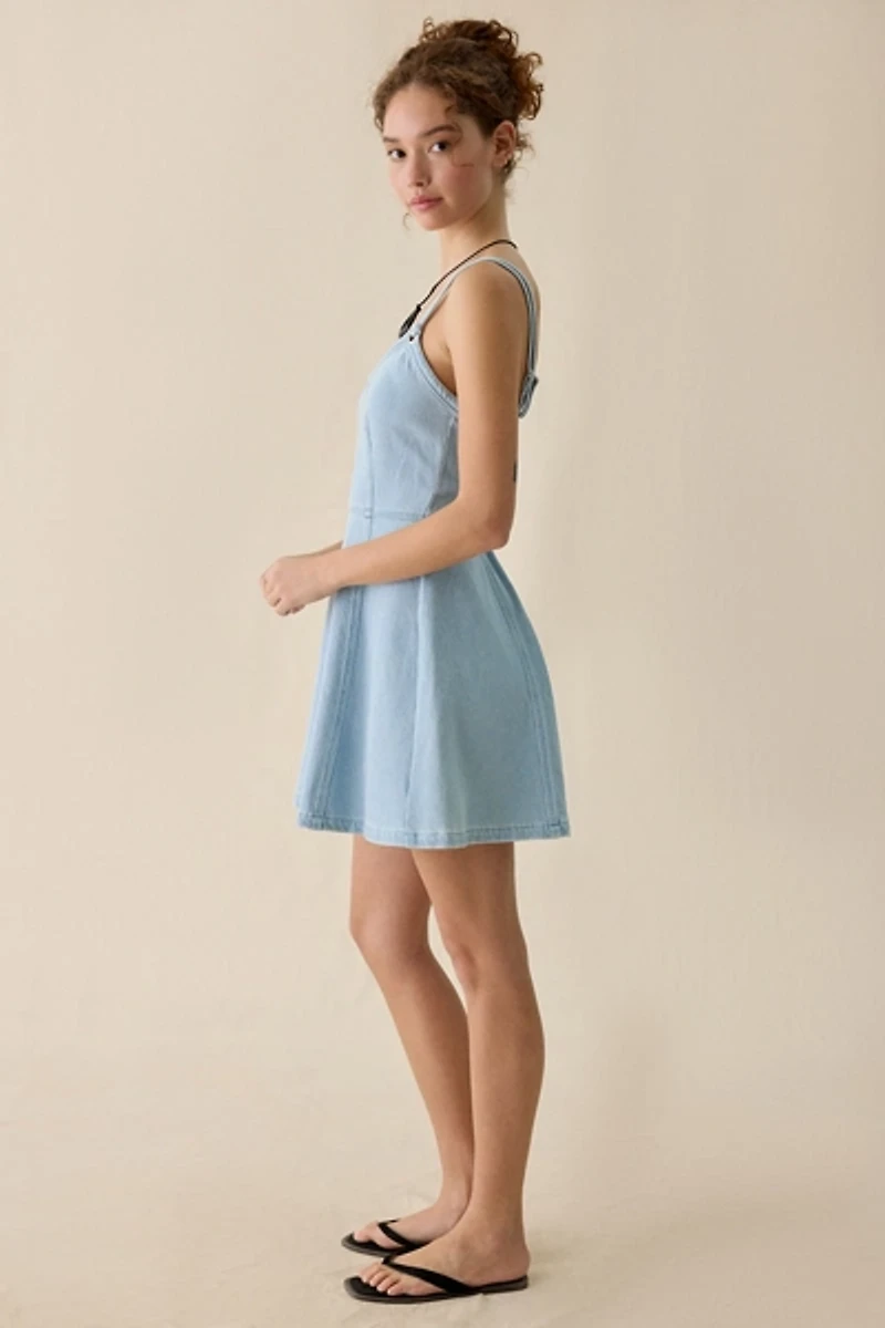 Steve Madden Harley Seamed Denim Mini Dress