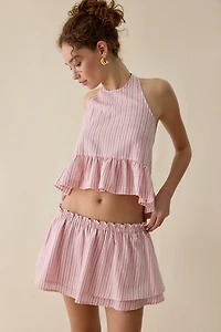 Steve Madden Maeva Tiered Ruffle Mini Skirt