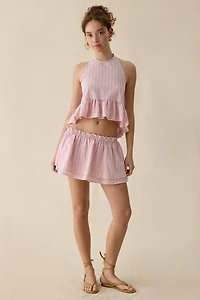 Steve Madden Maeva Tiered Ruffle Mini Skirt