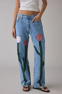 ReMADE By UO Tulip Patchwork Loose Jeans
