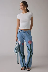 ReMADE By UO Tulip Patchwork Loose Jeans