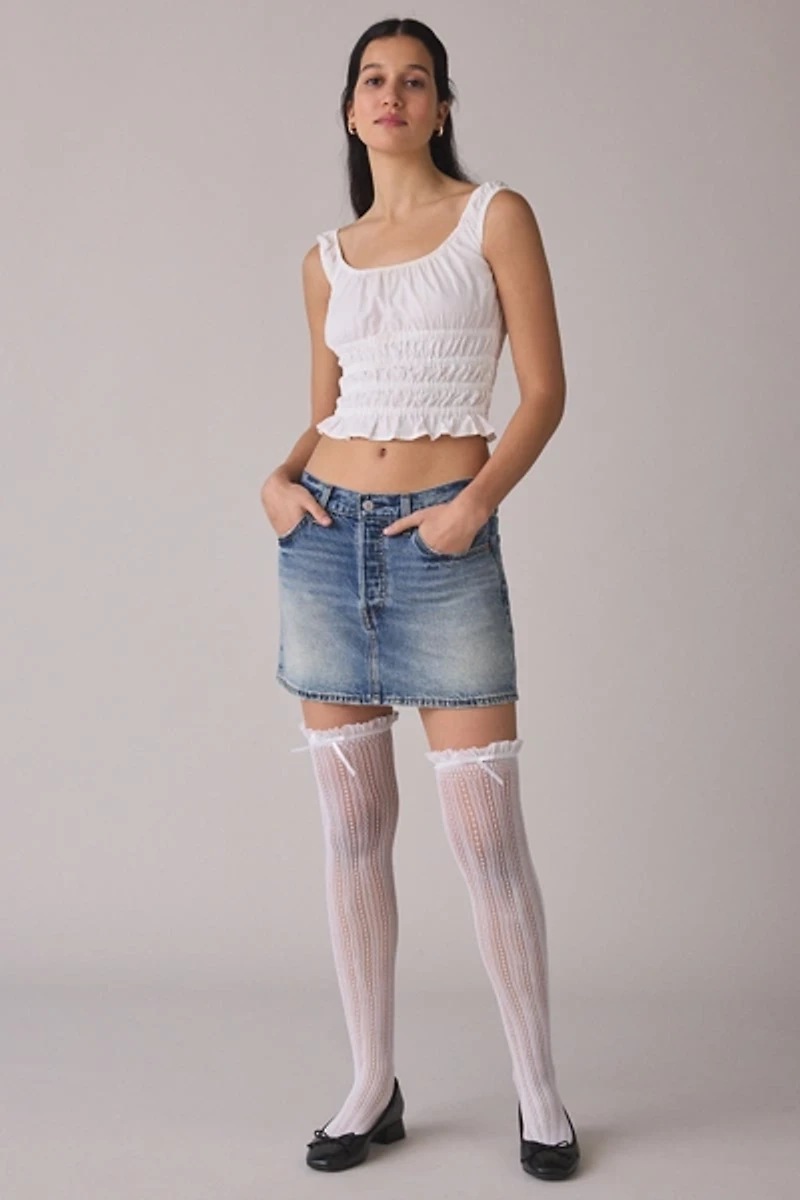 Sheer Lace Over-The-Knee Sock