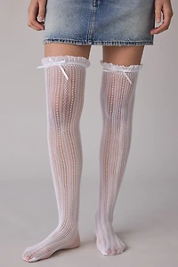 Sheer Lace Over-The-Knee Sock