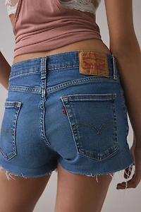 ReMADE By UO Gummy Denim Low-Rise Shorts