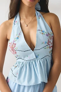 ReMADE By UO Remnants Patchwork Hand Embroidered 2-Piece Set