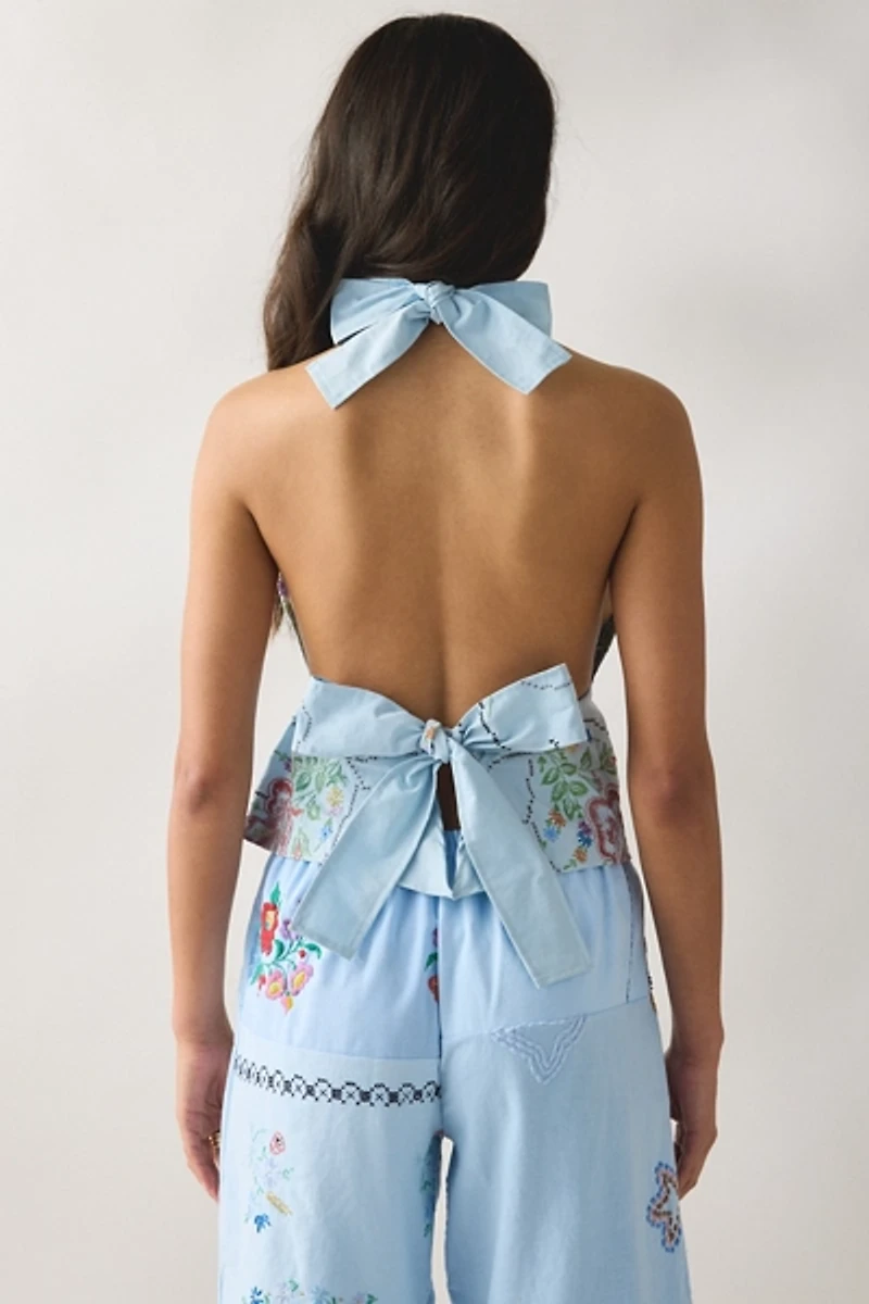 ReMADE By UO Remnants Patchwork Hand Embroidered 2-Piece Set