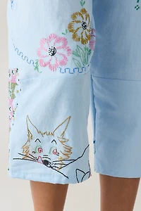 ReMADE By UO Remnants Patchwork Hand Embroidered 2-Piece Set