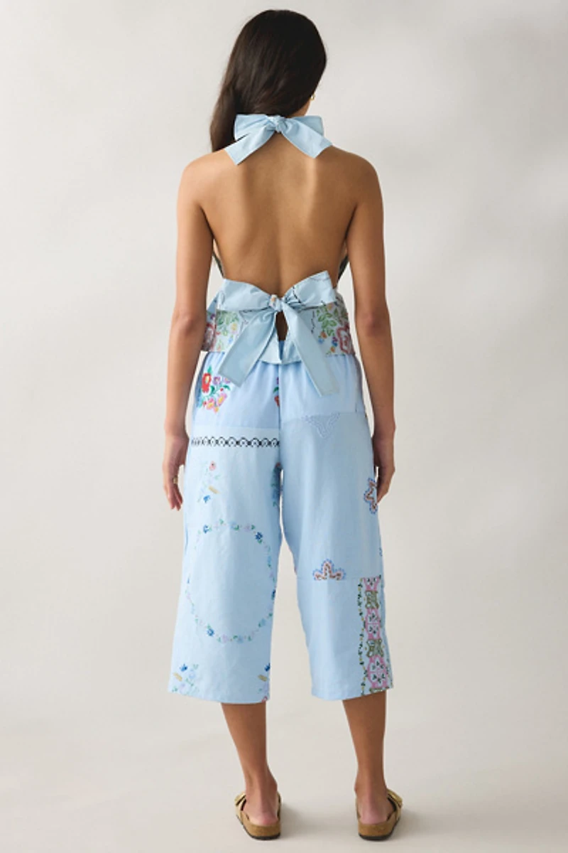 ReMADE By UO Remnants Patchwork Hand Embroidered 2-Piece Set