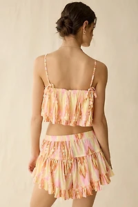 Out From Under Summer Lovin' Printed Tiered Ruffle Skirt 2-Piece Set