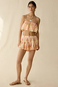 Out From Under Summer Lovin' Printed Tiered Ruffle Skirt 2-Piece Set