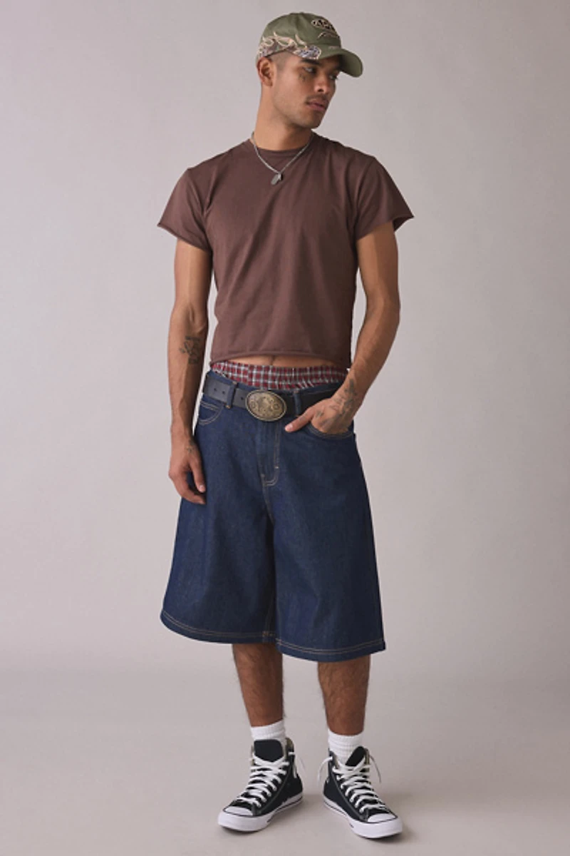 ReMADE By UO Overdyed Raw Cropped Tee