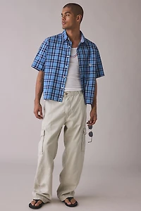 ReMADE By UO Check Pattern Crop Shirt