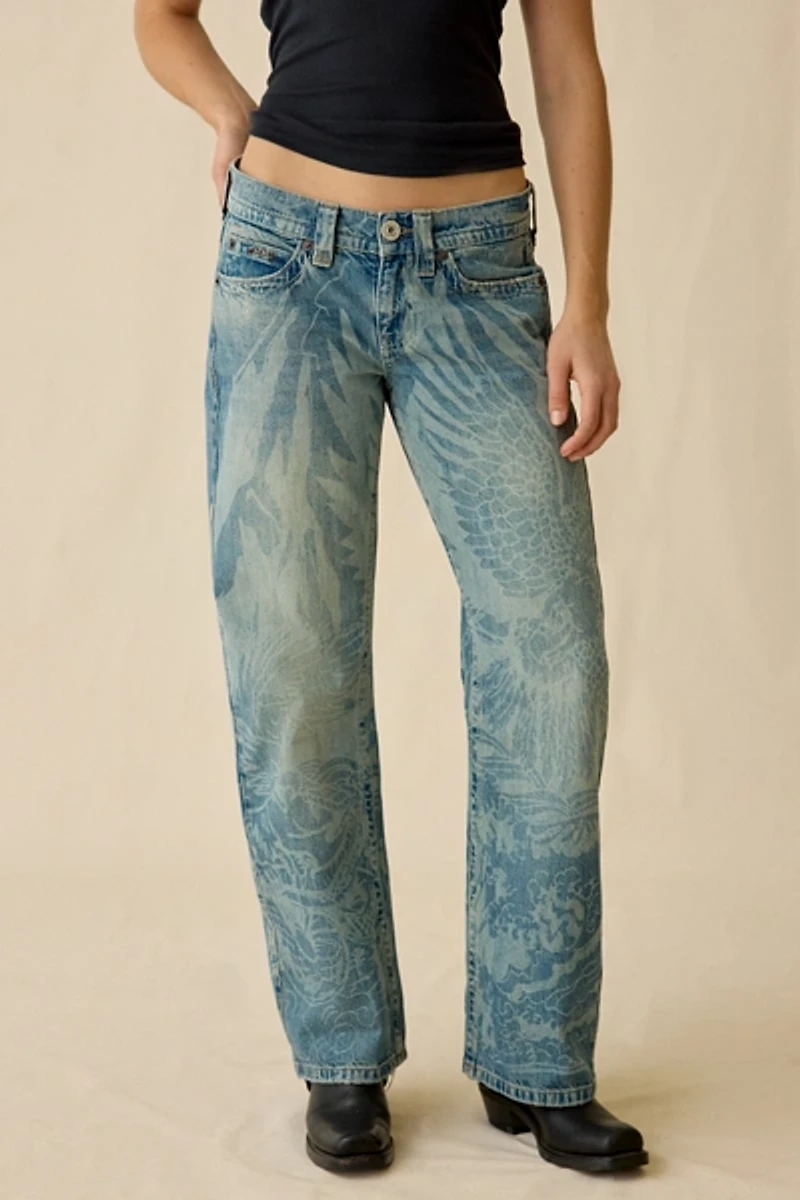 BDG Kayla Laser Print Low-Rise Jeans