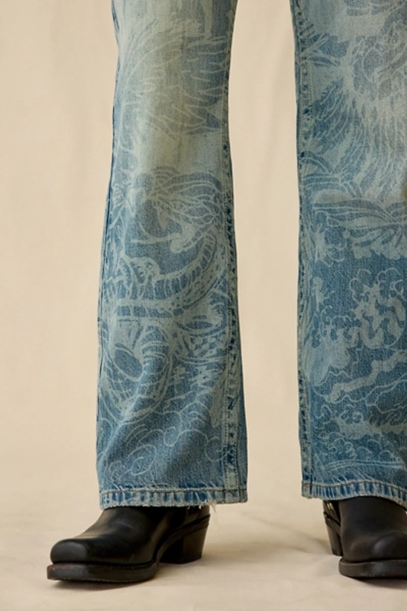 BDG Kayla Laser Print Low-Rise Jeans