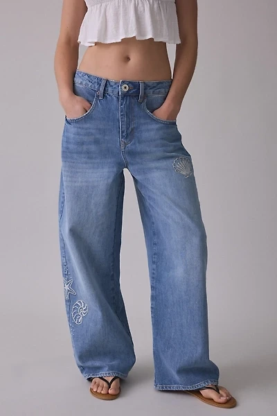 BDG Jaya Seashell Embroidered Baggy Boyfriend Jeans