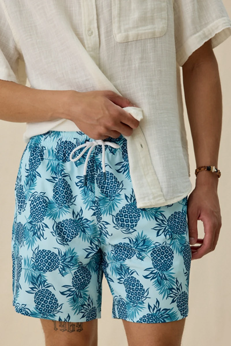 Sano Pineapple Pattern 6.5” Swim Trunks