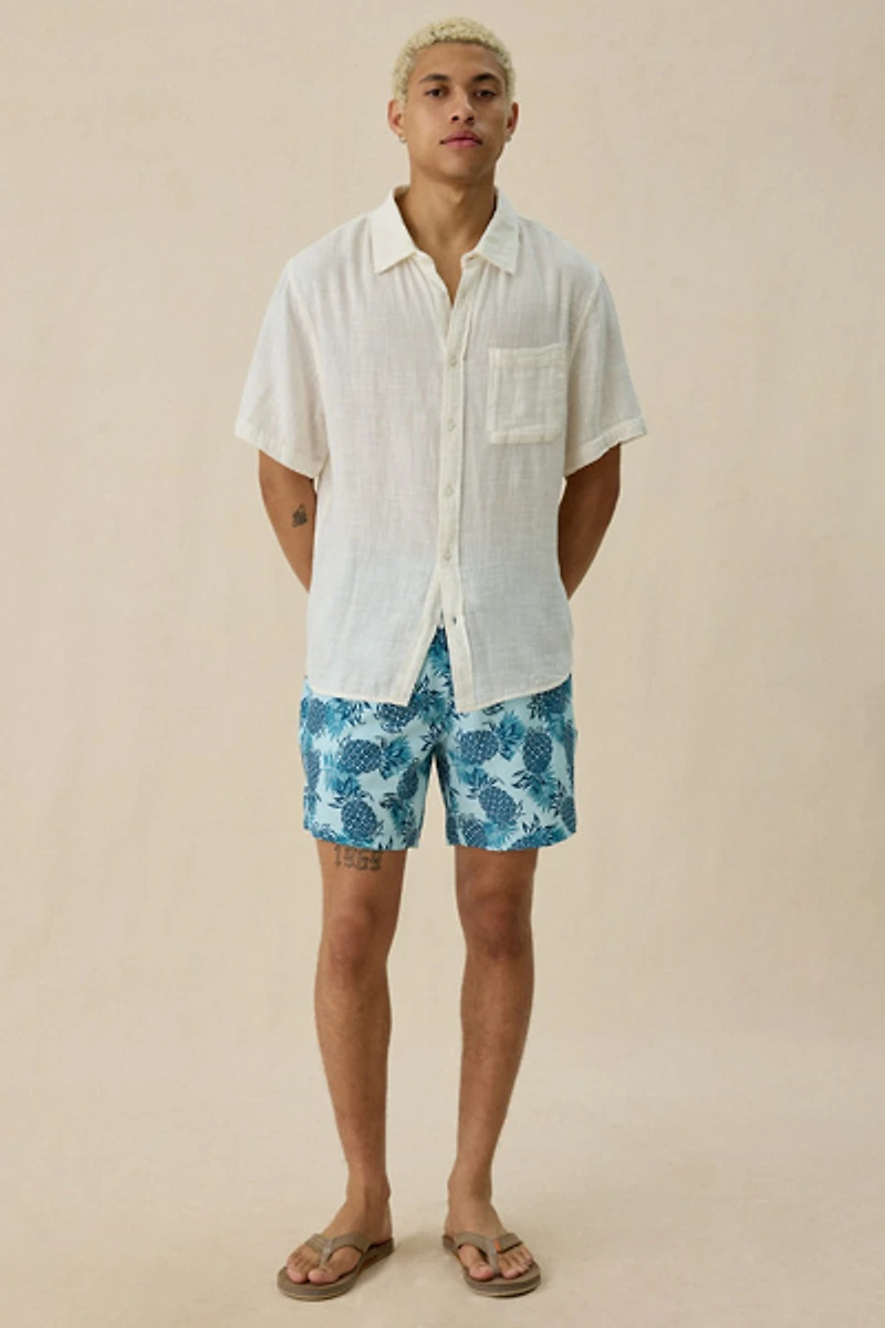 Sano Pineapple Pattern 6.5” Swim Trunks