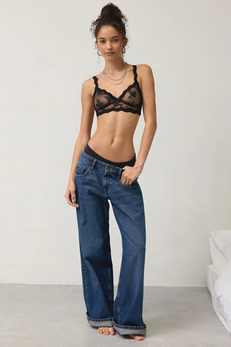 Out From Under Firecracker Sheer Lace Triangle Bralette