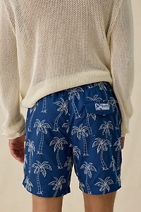 Sano Palm Tree Embroidery 6.5” Swim Trunks