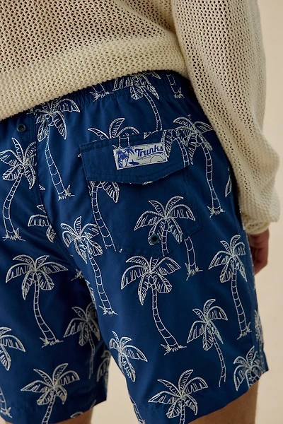 Sano Palm Tree Embroidery 6.5” Swim Trunks