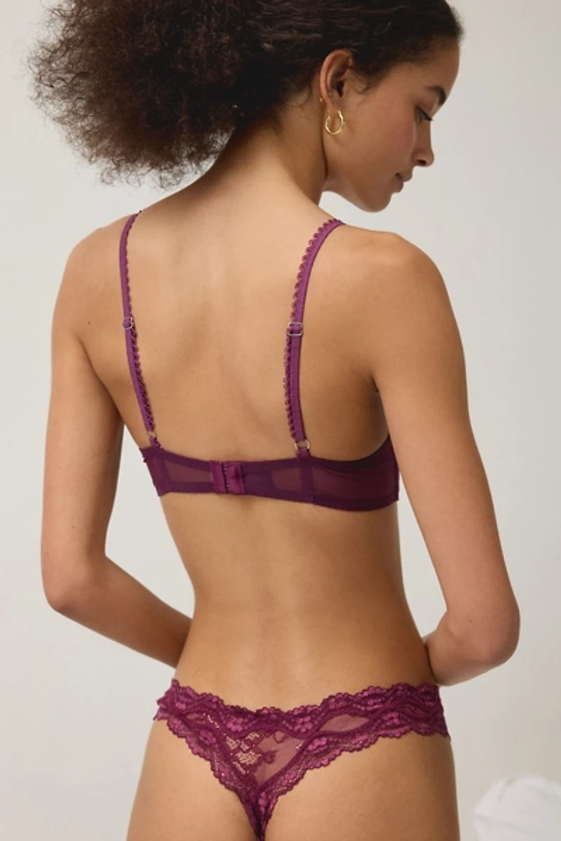 Out From Under Butterfly Kiss Mesh Embroidered Lace Underwire Bra