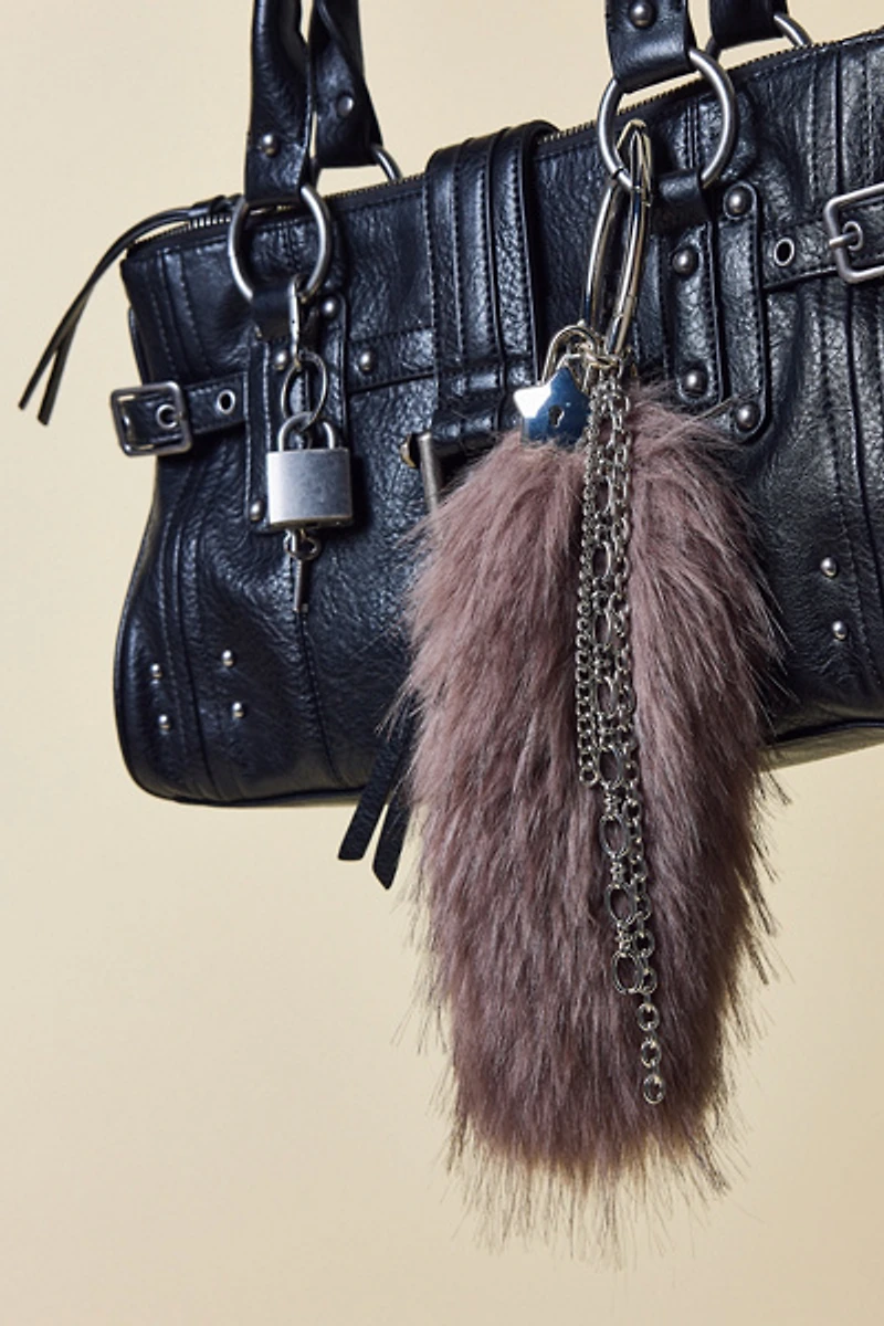 Fluffy Faux Tail Keychain