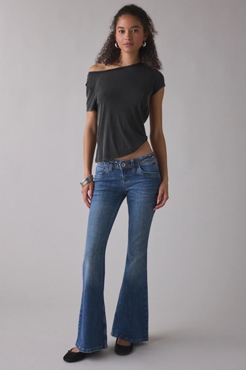 BDG Miko Studded Low-Rise Flare Jeans