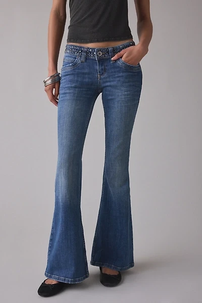 BDG Miko Studded Low-Rise Flare Jeans