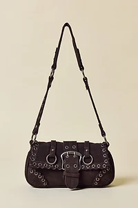 Silence + Noise Jade Suede Rivet Bag