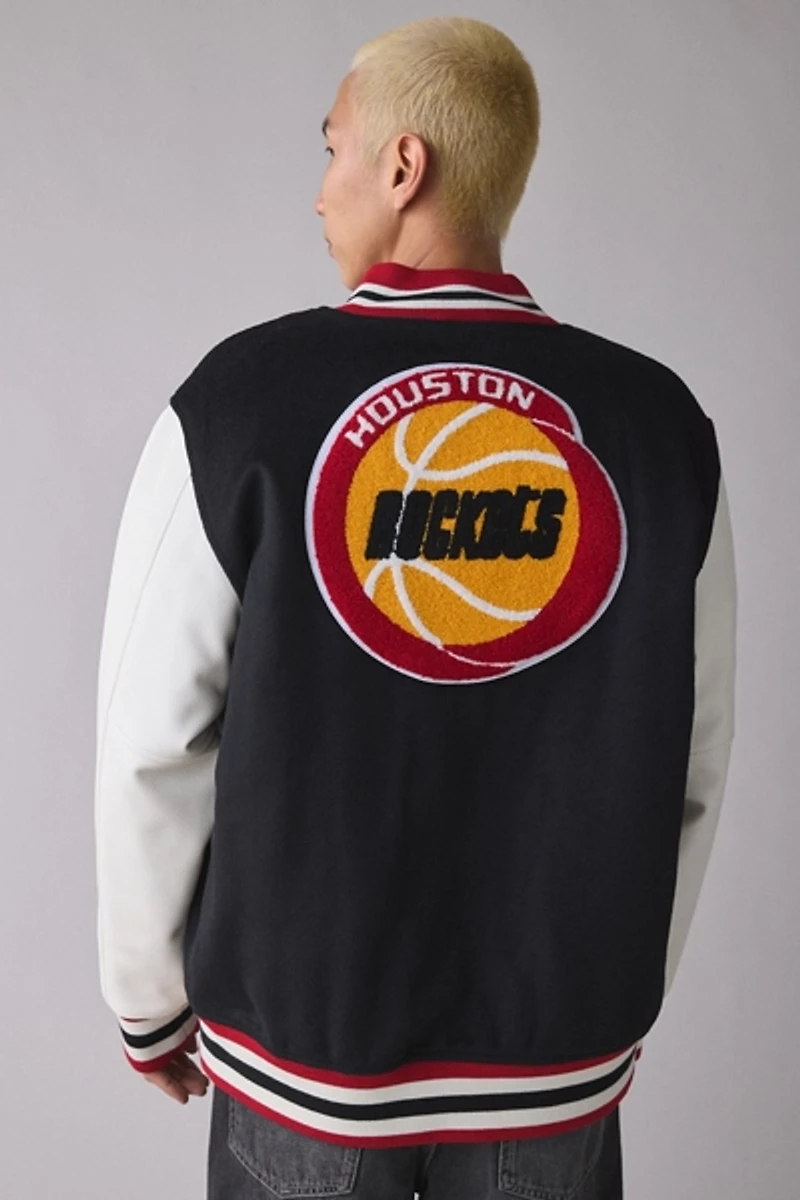 Mitchell & Ness NBA Houston Rockets Day Off Varsity Jacket