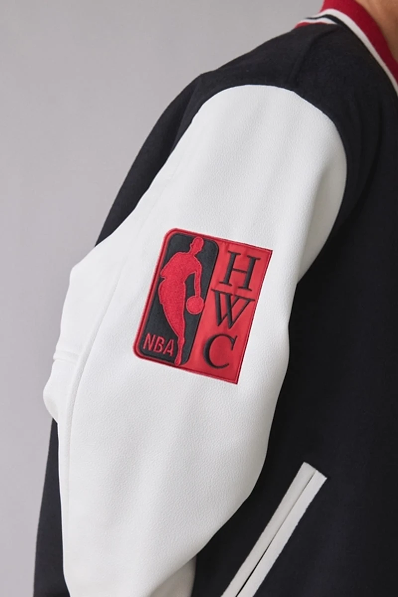 Mitchell & Ness NBA Houston Rockets Day Off Varsity Jacket