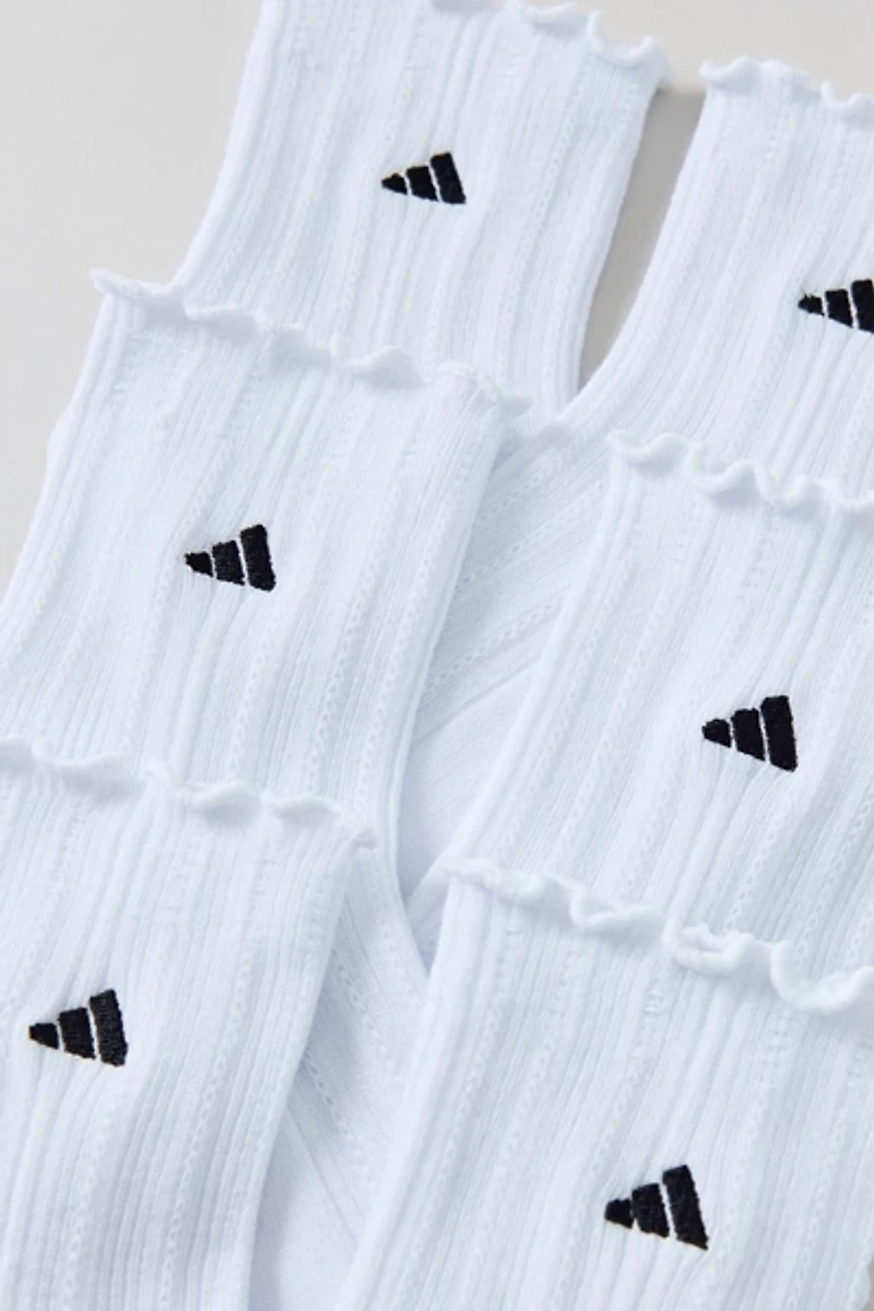 adidas Performance Ruffle Quarter Crew Socks 3-Pack