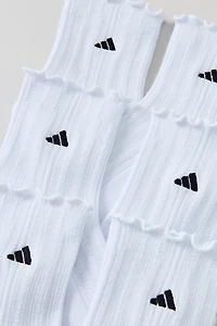 adidas Performance Ruffle Quarter Crew Socks 3-Pack