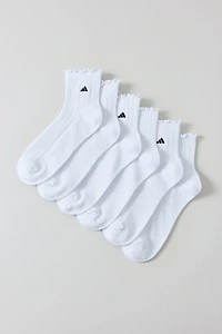 adidas Performance Ruffle Quarter Crew Socks 3-Pack