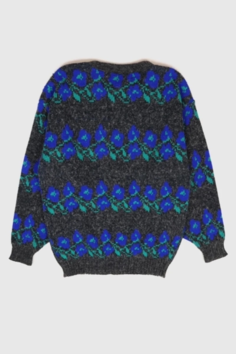 Vintage Flower Pattern Sweater