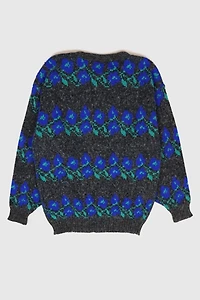 Vintage Flower Pattern Sweater