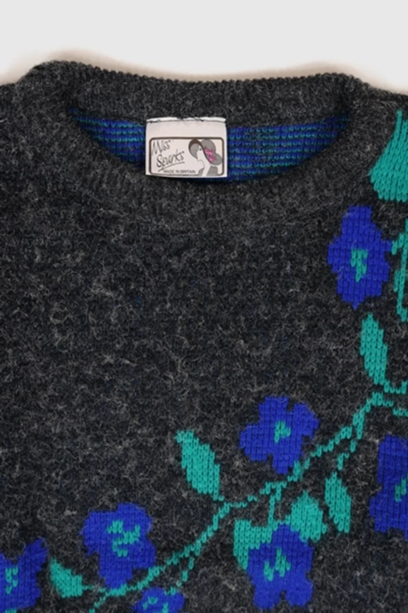 Vintage Flower Pattern Sweater